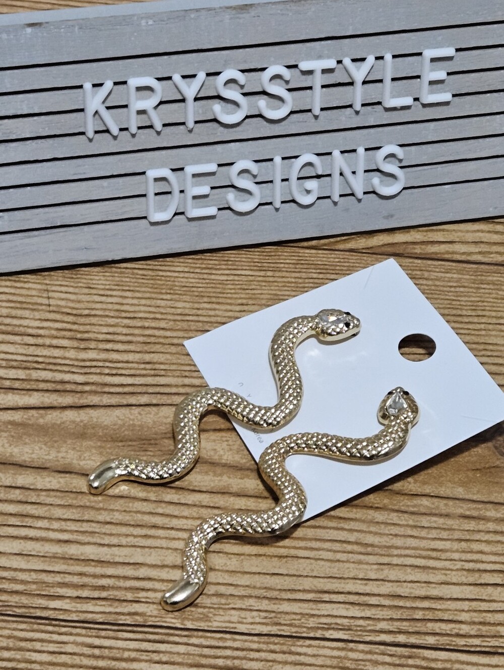 Snake Earrings Gold Costume Halloween Medusa